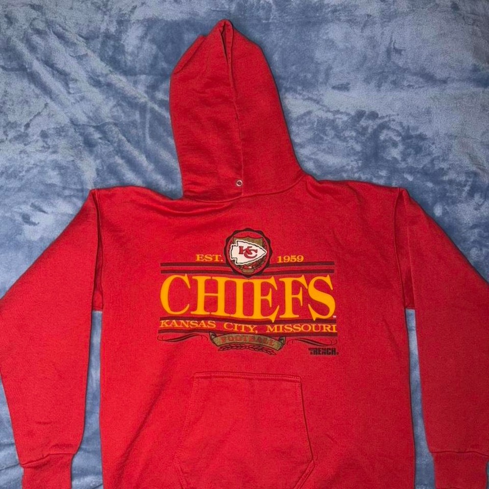 Vintage 80s Kansas City chiefs hoodie men's‎ size large